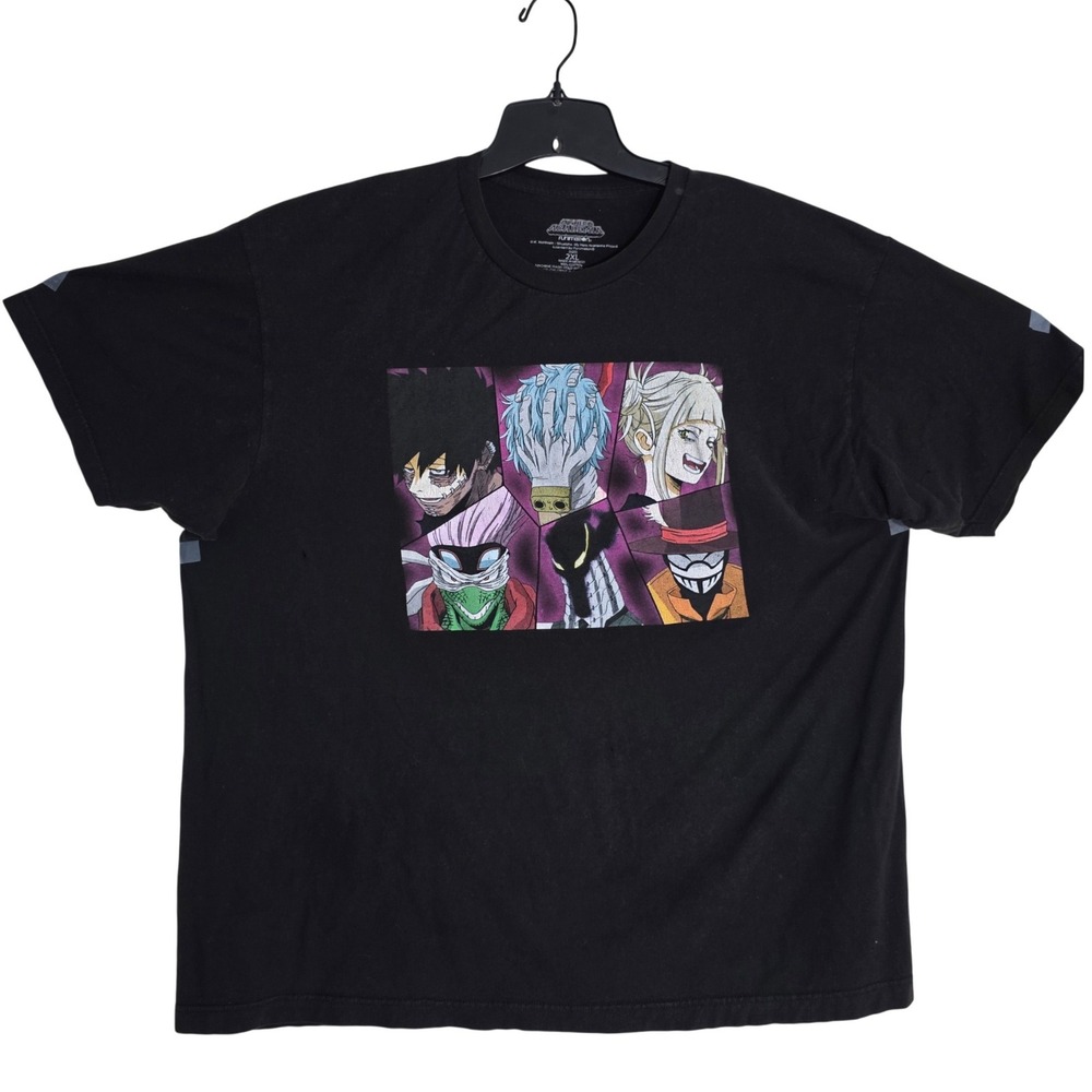 My Hero Academia T-Shirt Mens 2XL Black Good League of Villains Graphic Tee